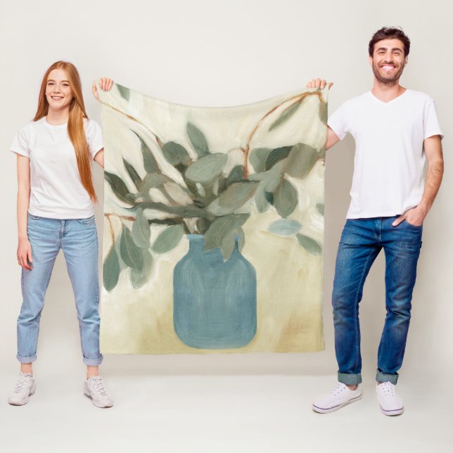 Arrangemang neutralt - Förstannat Löv Fleecefilt (På plats)