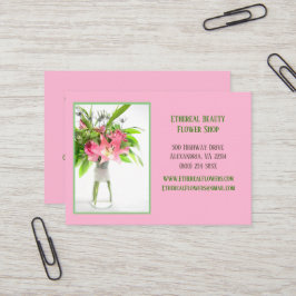 arrangemang rosa visitkort