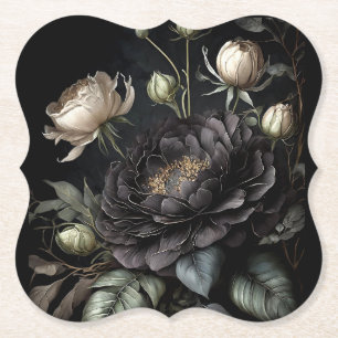 Arrangemang svart blomma från Gothic Ro Underlägg Papper