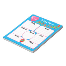 Arrangemanga Anteckningsblocket Blå veckotidsplane Anteckningsblock