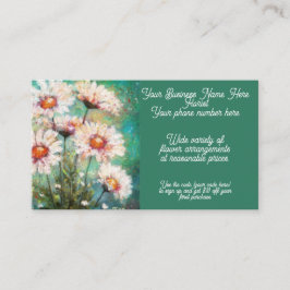 Arrangemanga, förutseende Daisy med blomsterblommo Visitkort