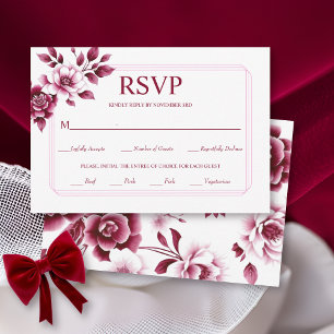 Arrangemanga tredubbla blommigten gräns bröllop OSA kort