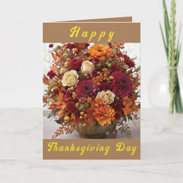 Arrangemangt kort för thanksgiving Blommigt