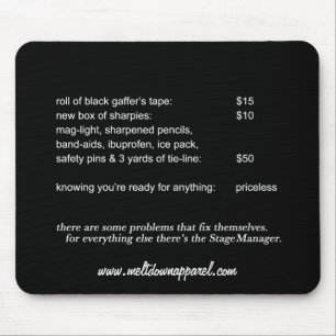 Arrangera chefen Mousepad (svarten) Musmatta