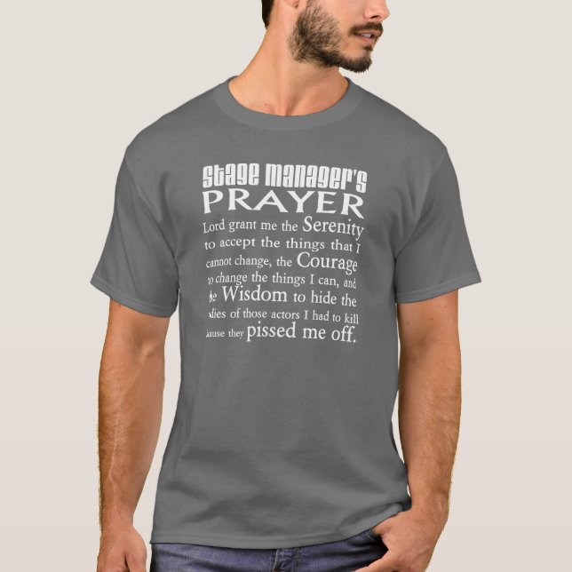 Arrangera chefens bön t-shirt (Framsida)
