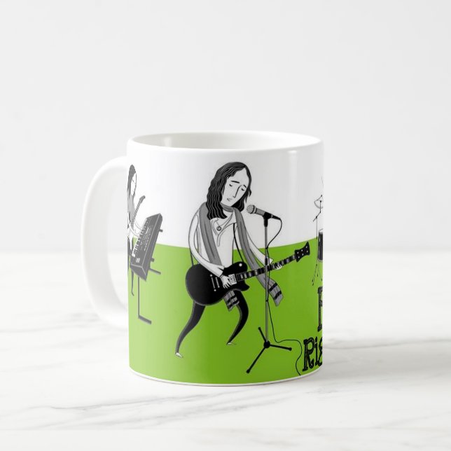 Arrangera gradvis högert på fläck kaffemugg (Framsida vänster)