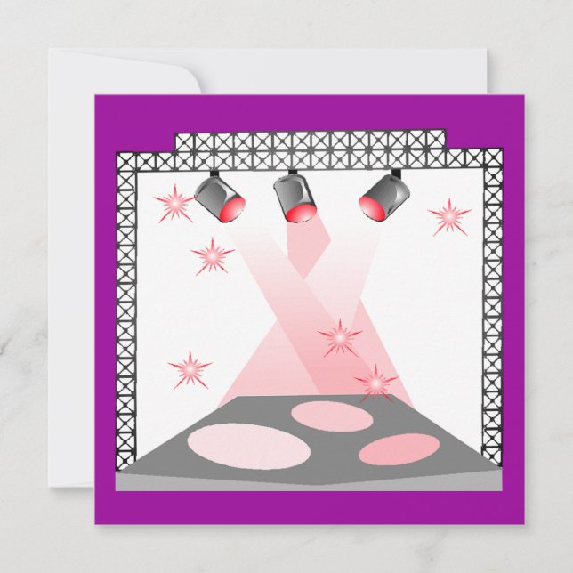 ARRANGERA PARTYET FÖR SHOWEN FÖR TALANGEN FÖR INBJUDNINGAR (Framsida)