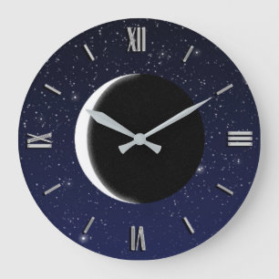 Arrangerar gradvis av månen stor klocka