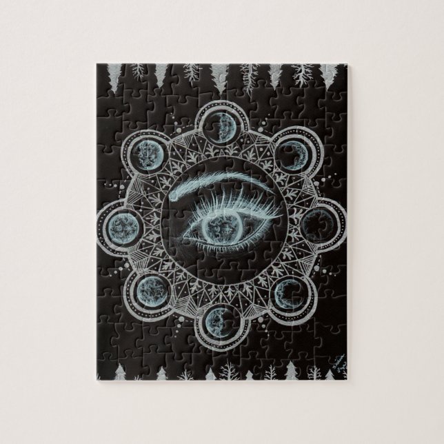 Arrangerar gradvis av måneögat pussel (Vertikal)