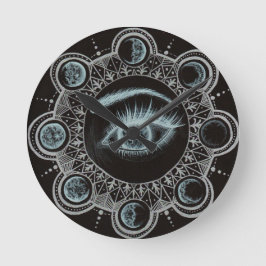 Arrangerar gradvis av måneögat rund klocka