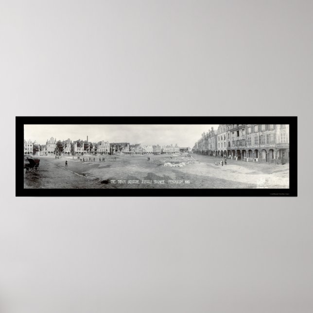 Arras Frankrike Square Photo 1919 Poster (Framsidan)