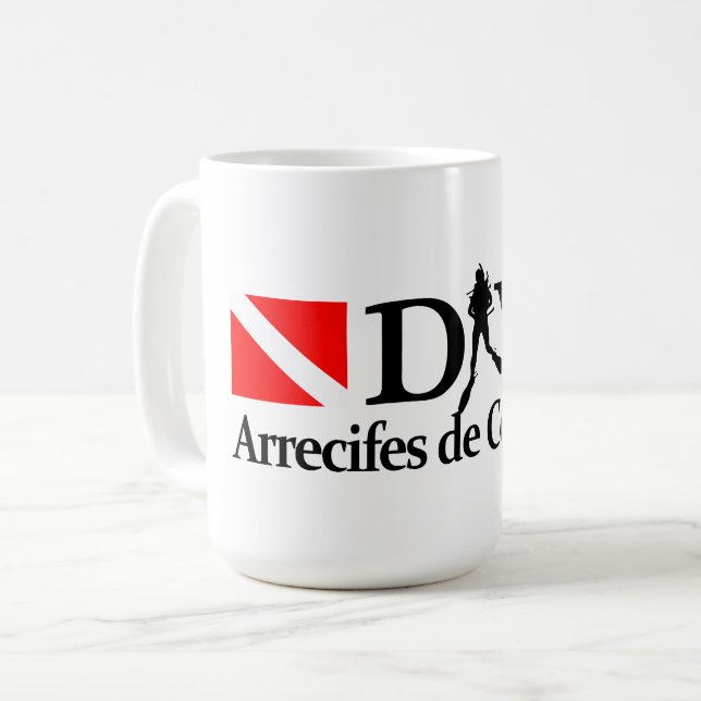 Arrecifes de Cozumel DV4 Kaffemugg (Framsida vänster)
