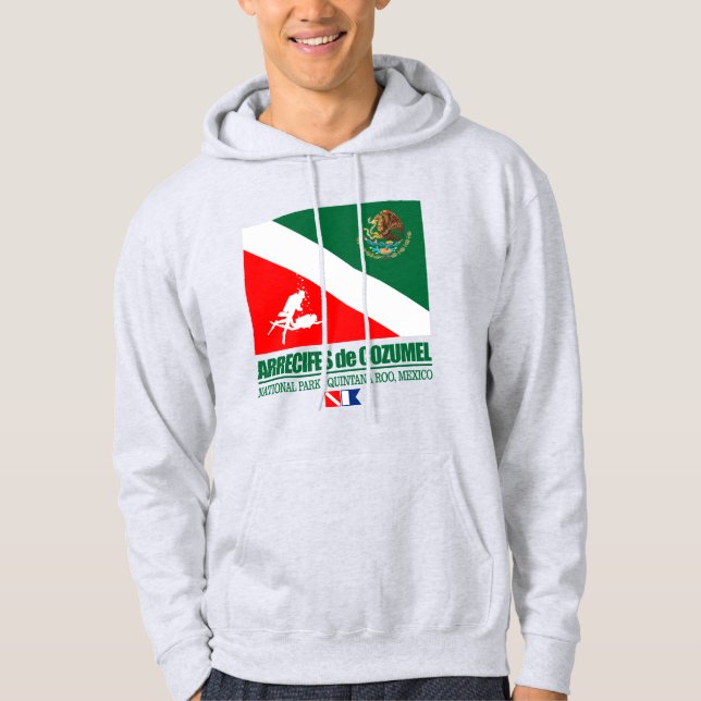 Arrecifes de Cozumel (sq) Hoodie (Framsida)