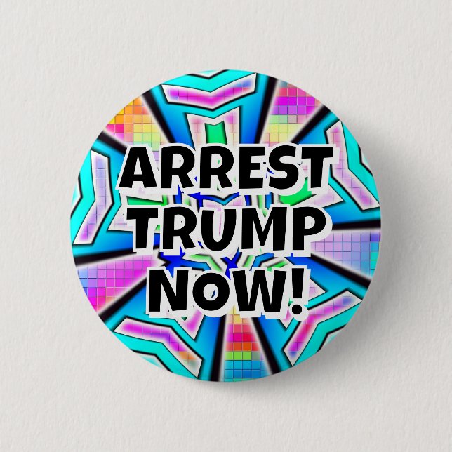 ARREST TRUMP NU! (du kan ändra ord) Knapp (Framsida)