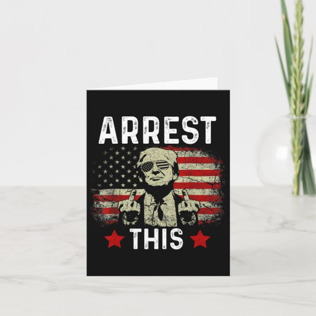 Arrestera denna trump 2024 dömde Felon Trump Arres Kort (Framsida)