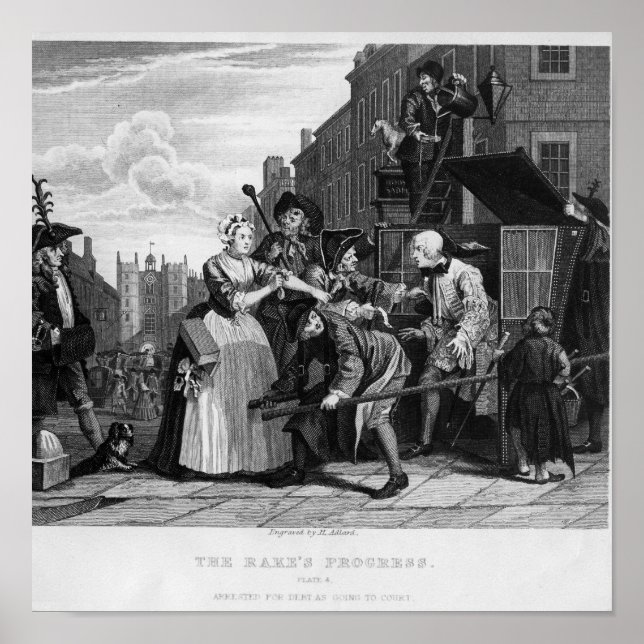 Arresterad för skuld, skylt V (Framsidan)