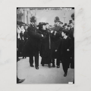 Arrestering av en Suffragette i London England c 1 Vykort