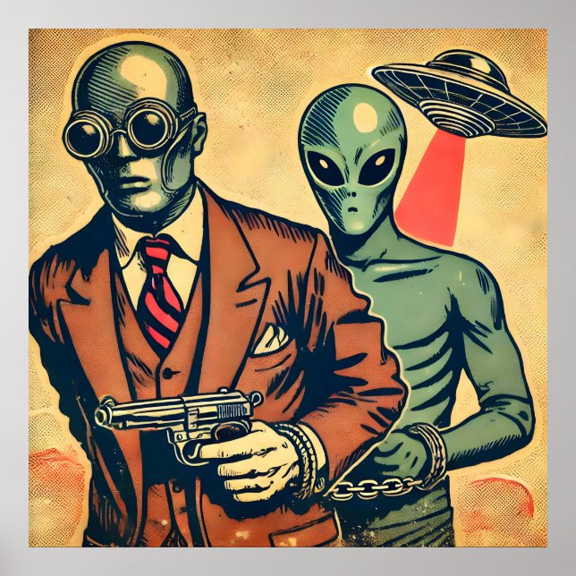 Arrestering av en utlänning poster (Framsidan)