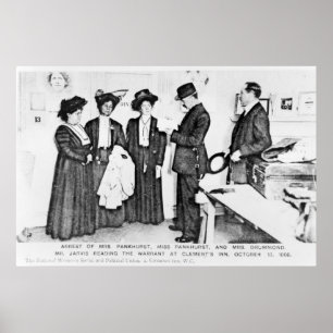 Arrestering av Pankhurst Poster