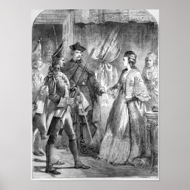 Arresteringen av Caroline Matilda Poster (Framsidan)