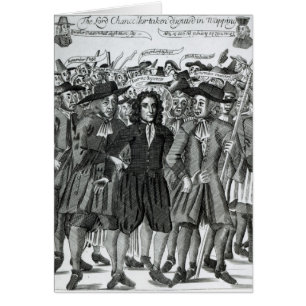 Arresteringen av domare Jeffreys 1689 Hälsningskort