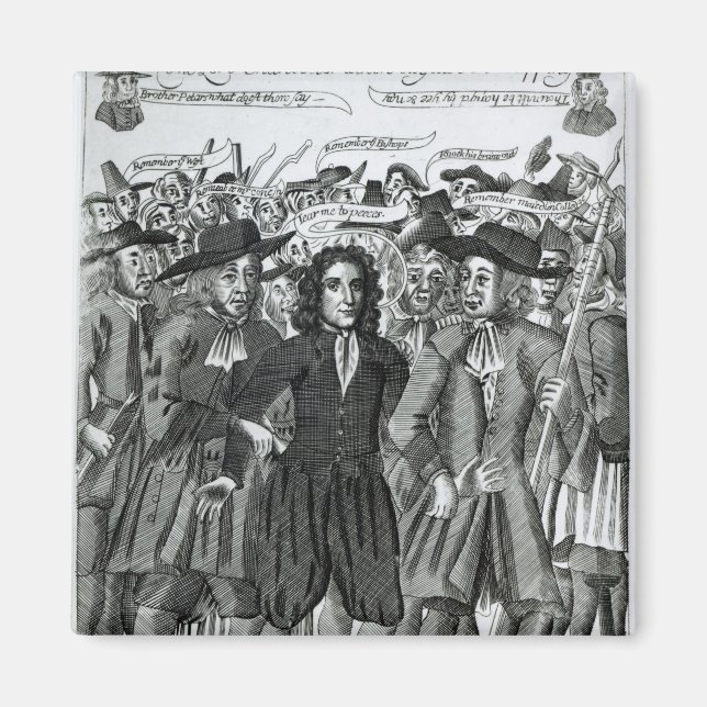 Arresteringen av domare Jeffreys 1689 Magnet (Framsidan)