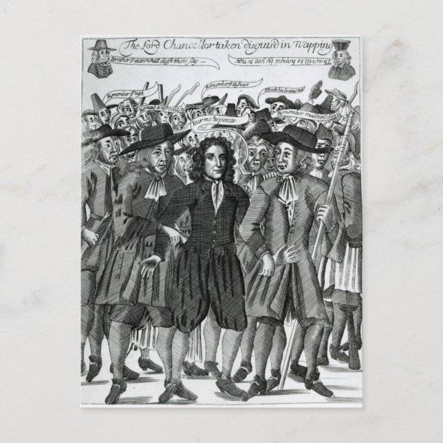 Arresteringen av domare Jeffreys 1689 Vykort (Framsida)