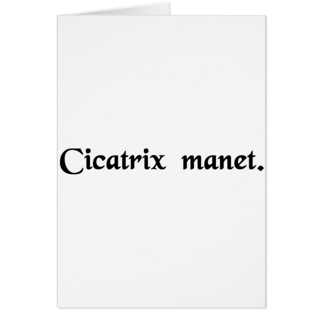 Ärret återstår hälsningskort (Framsidan)