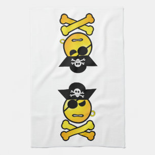 ARRGH - GRR Emoticon Pirat Kökshandduk