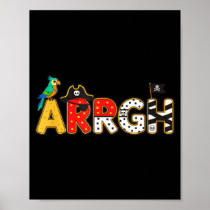 Arrgh pirat halloween barn kostym pumpa bus eller poster