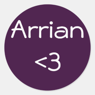 Arrian <3-dekal runt klistermärke