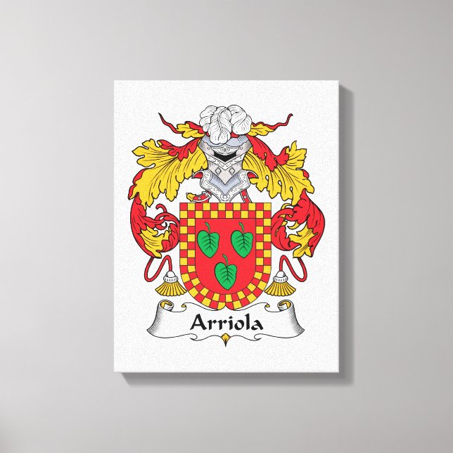 Arriola Family Crest Canvastryck (Framsida)