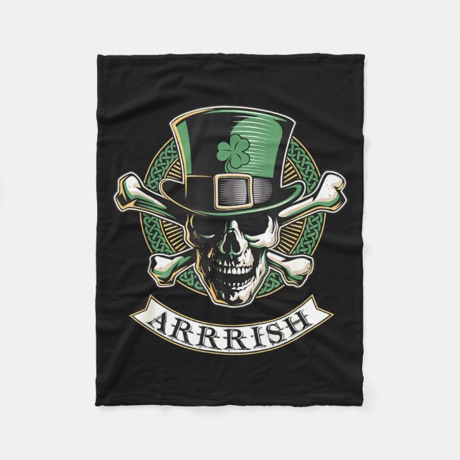 Arrish Irish Rate St Patricks Day, Rate Men Funny  Fleecefilt (Framsidan)