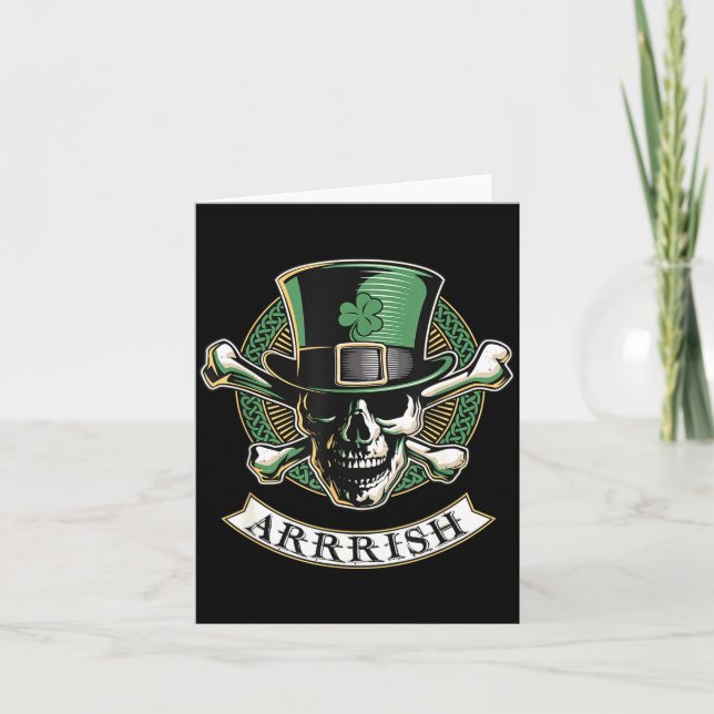 Arrish Irish Rate St Patricks Day, Rate Men Funny  Kort (Framsida)