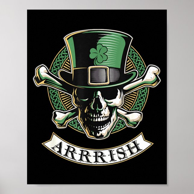 Arrish Irish Rate St Patricks Day, Rate Men Funny  Poster (Framsidan)