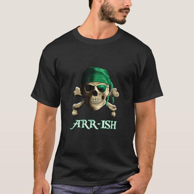 Arrish Irish St patricks day Funny Pirat T Shirt (Framsida)