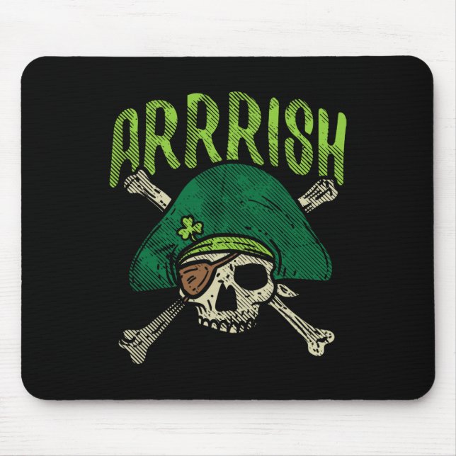 Arrish irländsk piratskalle Leprechaun St Patricks Musmatta (Framsidan)