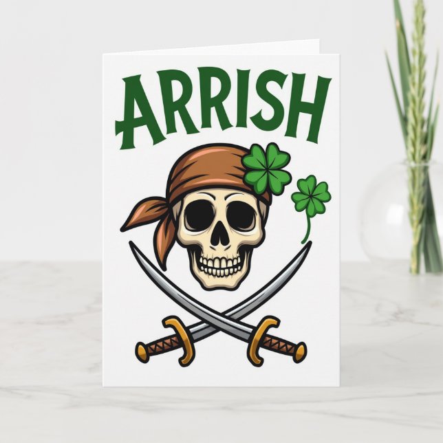 Arrish Pirat Irländskt Kort (Framsida)