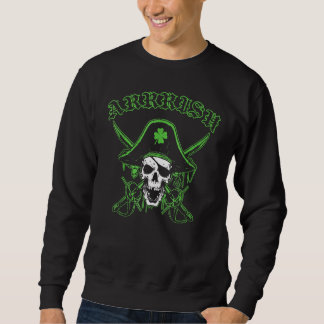 Arrish St patrick's day Irish Pirat Skull Shamro Lång Ärmad Tröja