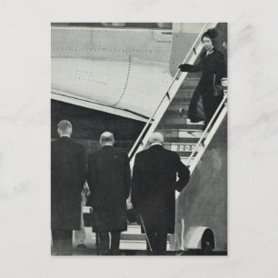 Arrival drottning Elizabeth II som drottning Vykort