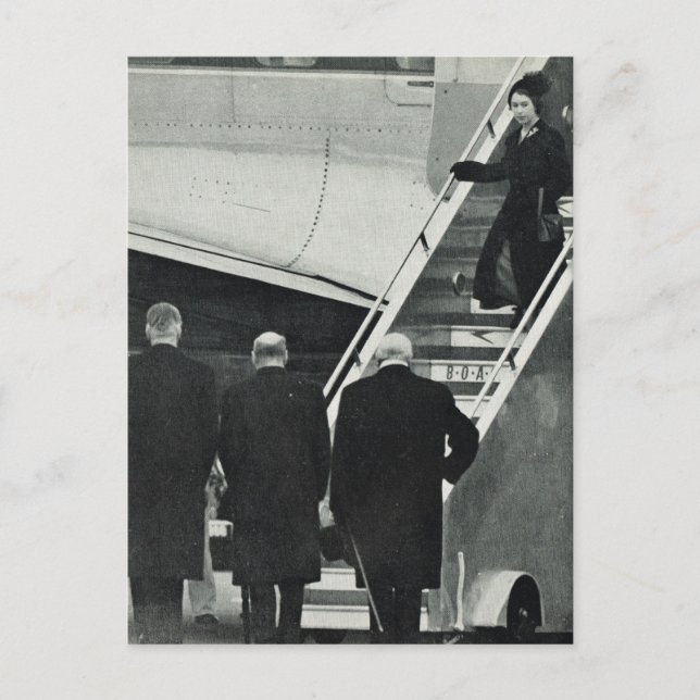 Arrival drottning Elizabeth II som drottning Vykort (Framsida)