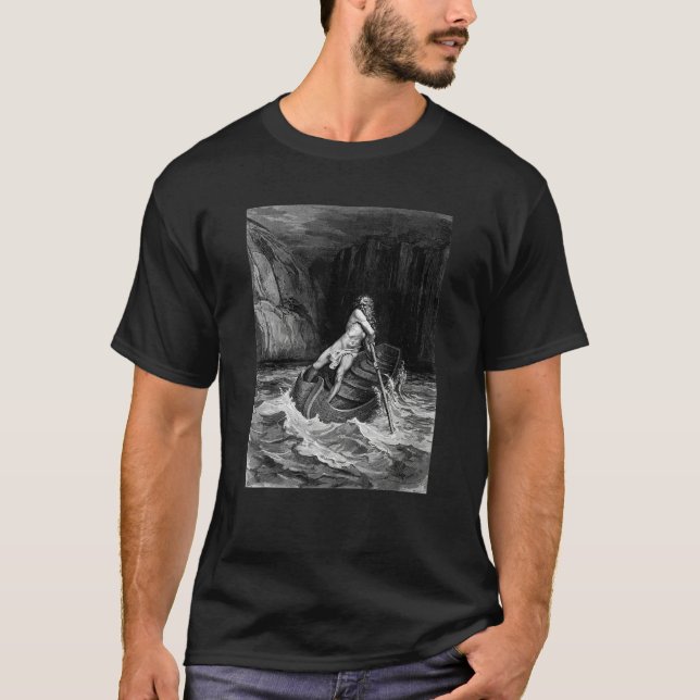 Arrival of Charon by Gustave Dore T Shirt (Framsida)