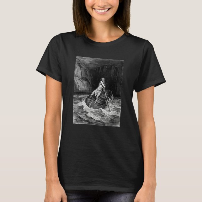 Arrival of Charon by Gustave Dore T Shirt (Framsida)