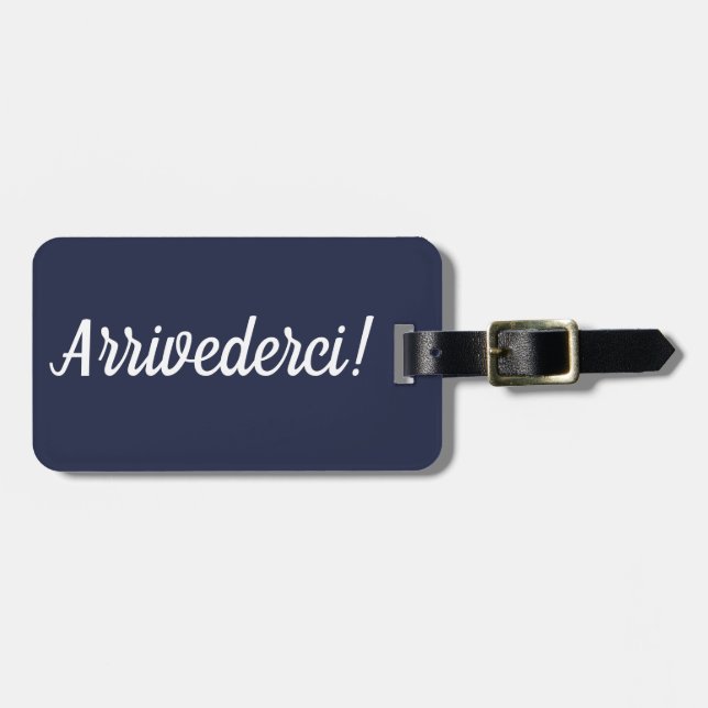 Arrivederci Luggage Tag Bagagebricka (Horisontell Framsida)