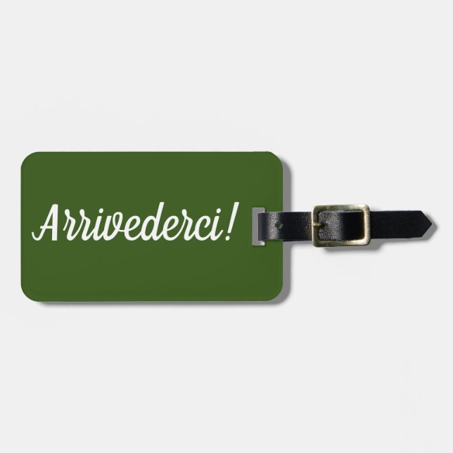 Arrivederci Luggage Tag Bagagebricka (Horisontell Framsida)