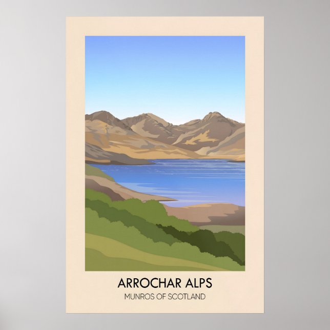 Arrochar Alps Munros i Skottland Affisch (Framsidan)