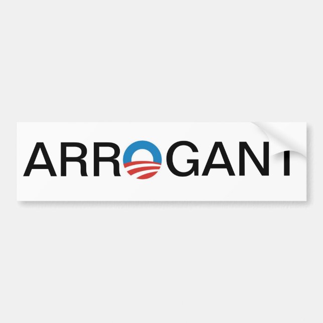 Arrogant Obama Bildekal (Framsidan)