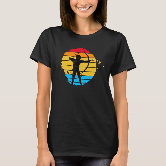 Arrow and Bow  Archery Grunge Style T Shirt (Framsida)