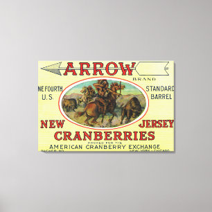 Arrow Brand Cranberry-etikett Canvastryck