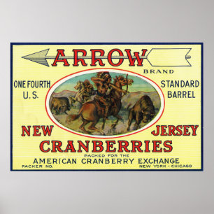 Arrow Brand Cranberry-etikett Poster